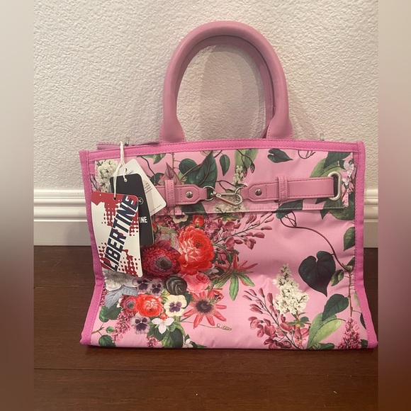 Elegant Floral Pink Shoulder Bag - Picture 3 of 13